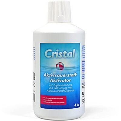 Cristal Aktivsauerstoff AKTIVATOR 1 l Chlorfreie Wasserdesinfektion Sanfte und geruchsfreie Alternative zu Chlor Wasserpflege Hautschonend Cristal Aktivsauerstoff AKTIVATOR 1 l Chlorfreie Wasserdesinfektion Sanfte und geruchsfreie Alternative zu Chlor Wasserpflege Hautschonend