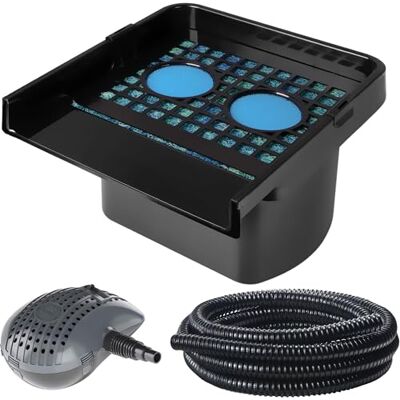 Heissner Filterfall-Komplett-Set, Teichfilter, Teichpumpe 3300 l/h mit 5m Schlauch Heissner Filterfall-Komplett-Set, Teichfilter, Teichpumpe 3300 l/h mit 5m Schlauch