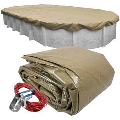 Pool Mate 571824-4 Sandstone Winter Cover for 18 by 24 Foot Oval Above-Ground Swimming Pools Pool Mate 571824-4 Sandstone Winter Cover for 18 by 24 Foot Oval Above-Ground Swimming Pools