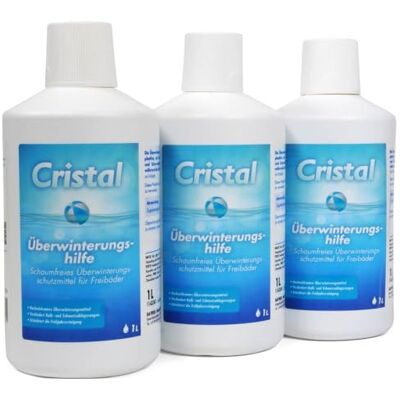 Cristal Pool Wintermittel 3 Liter – Hochwirksames Überwinterungsmittel für 60 m³ – Einfache Winterpflege ohne Ablassen Algen- und Kalkschutz Cristal Pool Wintermittel 3 Liter – Hochwirksames Überwinterungsmittel für 60 m³ – Einfache Winterpflege ohne Ablassen Algen- und Kalkschutz