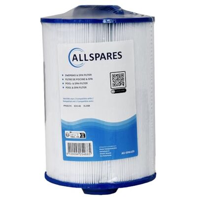 AllSpares Whirlpool Filter, Poolfilter, Spa Filterkartusche für Unicel 6CH-49 Filbur FC-0314 Pleatco PPG50-P4 Sunrise Sundance Vita Spas Wellis Ø147 x 209mm Griff 47mm Außengewinde AllSpares Whirlpool Filter, Poolfilter, Spa Filterkartusche für Unicel 6CH-49 Filbur FC-0314 Pleatco PPG50-P4 Sunrise Sundance Vita Spas Wellis Ø147 x 209mm Griff 47mm Außengewinde