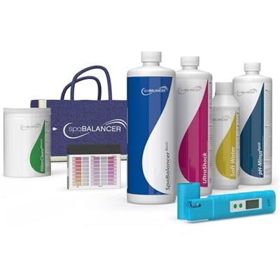 SpaBalancer Whirlpool Starter Set – Komplettes Wasserpflege Set für Whirlpool & Swim Spa – chlorfreie Spa Pflege, UltraShock, pH Minus, FilterClean, Pooltester – Cleverkauf SpaBalancer Whirlpool Starter Set – Komplettes Wasserpflege Set für Whirlpool & Swim Spa – chlorfreie Spa Pflege, UltraShock, pH Minus, FilterClean, Pooltester – Cleverkauf