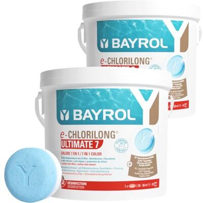 Bayrol e-Chlorilong® Ultimate 7-2 x 4,8kg Zwei Phasen Chlortabletten für Pool mit 7 Funktionen Optimale Desinfektion von Poolwasser & Filter Chlor Pool Multitabs Bayrol e-Chlorilong® Ultimate 7-2 x 4,8kg Zwei Phasen Chlortabletten für Pool mit 7 Funktionen Optimale Desinfektion von Poolwasser & Filter Chlor Pool Multitabs