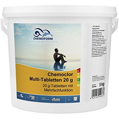 Chemoform Chemoclor Multi-Tabletten 20 g mit Mehrfachfunktion 5 Kilo Chemoform Chemoclor Multi-Tabletten 20 g mit Mehrfachfunktion 5 Kilo