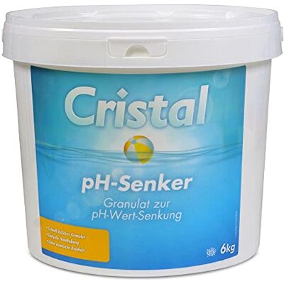 Cristal pH Senker Granulat 6 kg Einfache Handhabung Schnell löslich Für stabilen pH-Wert pH Minus Optimierung als Basis der Wasserpflege Cristal pH Senker Granulat 6 kg Einfache Handhabung Schnell löslich Für stabilen pH-Wert pH Minus Optimierung als Basis der Wasserpflege