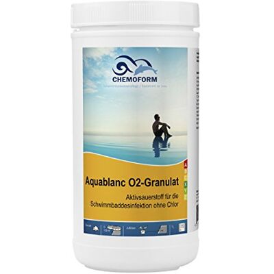 Chemoform Aquablanc O2-Granulat 1 kg Schnelllöslich, pH-Wert-neutral, Geruchlos & schaumfrei, Für Stoßbehandlung, Chlor- & bromverträglich Chemoform Aquablanc O2-Granulat 1 kg Schnelllöslich, pH-Wert-neutral, Geruchlos & schaumfrei, Für Stoßbehandlung, Chlor- & bromverträglich