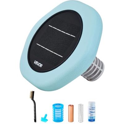 VEVOR Solar-Poolionisator bis zu 170343 L, Schwimmender Automatischer Wasserreiniger und -Filter, Chlorfreies Wasser, Sechseckiger Kupfer-Poolionisator mit Kupferanode & Feder & Bürste & Filter VEVOR Solar-Poolionisator bis zu 170343 L, Schwimmender Automatischer Wasserreiniger und -Filter, Chlorfreies Wasser, Sechseckiger Kupfer-Poolionisator mit Kupferanode & Feder & Bürste & Filter