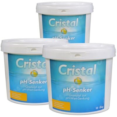 Cristal pH-Senker Minus Granulat 18 Kg Effektive pH-Wert-Regulierung Einfach in der Anwendung und Dosierung Zum materialschonenden Senken des pH-Wertes ohne Korrosion zu verursachen Cristal pH-Senker Minus Granulat 18 Kg Effektive pH-Wert-Regulierung Einfach in der Anwendung und Dosierung Zum materialschonenden Senken des pH-Wertes ohne Korrosion zu verursachen