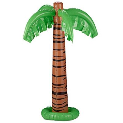 Relaxdays Aufblasbare Palme 10er Set, Coole Pool Deko, grün-braun Dekopalme zum Aufblasen, sommerliche Partydeko, 80 cm hoch Relaxdays Aufblasbare Palme 10er Set, Coole Pool Deko, grün-braun Dekopalme zum Aufblasen, sommerliche Partydeko, 80 cm hoch
