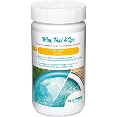 Bayrol Mini Pool&Spa pH-Heber 1kg pH-Plus Granulat für Planschbecken, Whirlpool, Aufstellpool. Enthält Messlöffel, Weiß Bayrol Mini Pool&Spa pH-Heber 1kg pH-Plus Granulat für Planschbecken, Whirlpool, Aufstellpool. Enthält Messlöffel, Weiß