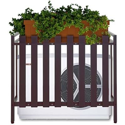 Mendler Verkleidung für Klimaanlage/Wärmepumpe HWC-K58 80x90x39cm braun Abdeckung, Schutzgitter, Pflanzenregal, Metall Mendler Verkleidung für Klimaanlage/Wärmepumpe HWC-K58 80x90x39cm braun Abdeckung, Schutzgitter, Pflanzenregal, Metall