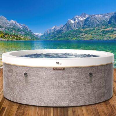 BRAST Whirlpool MSpa Cocoon für 6 Personen mit Schaumstruktur Ø180x65cm 130 Massagedüsen in 3 Intensitäten, In- Outdoor Pool, Ganzjähriger Einsatz Winterfest, einfache Steuerung per App BRAST Whirlpool MSpa Cocoon für 6 Personen mit Schaumstruktur Ø180x65cm 130 Massagedüsen in 3 Intensitäten, In- Outdoor Pool, Ganzjähriger Einsatz Winterfest, einfache Steuerung per App