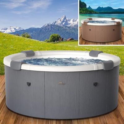 BRAST Whirlpool MSpa Denver & Rova mit Fester Außenwand Ø182x70cm LED-Beleuchtung mit 20 Farben für 6 Personen, 130 Massagedüsen, Ganzjähriger Einsatz Winterfest, In & Outdoor Denver BRAST Whirlpool MSpa Denver & Rova mit Fester Außenwand Ø182x70cm LED-Beleuchtung mit 20 Farben für 6 Personen, 130 Massagedüsen, Ganzjähriger Einsatz Winterfest, In & Outdoor Denver