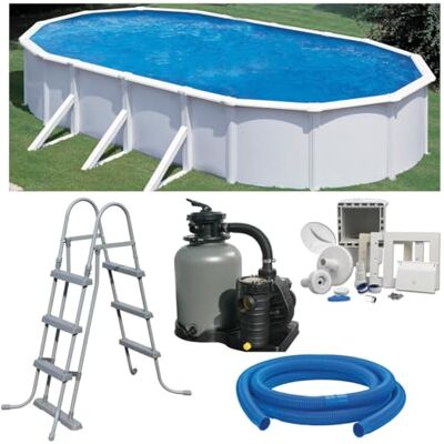 POWERHAUS24 Planet Pool Premium Ovalpool-Set 7,30 x 3,75 x 1,20 m, frei aufstellbar, feuerverzinkte Stahlwand, UV-stabilisierte Innenhülle, Skimmer, Sandfilter mit 6 m³/h und 6-Wege-Ventil, Sicherheitsleiter POWERHAUS24 Planet Pool Premium Ovalpool-Set 7,30 x 3,75 x 1,20 m, frei aufstellbar, feuerverzinkte Stahlwand, UV-stabilisierte Innenhülle, Skimmer, Sandfilter mit 6 m³/h und 6-Wege-Ventil, Sicherheitsleiter