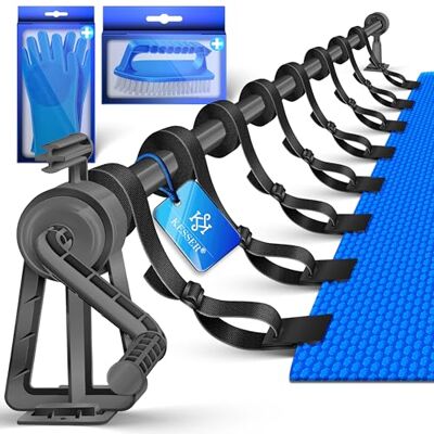 KESSER ® Pool Aufroller Premium Aufrollsystem 1,05m 6,15 m für Solarplane mobiles Aufrollvorrichtung für Poolplane & Abdeckung inkl. Bänder, Bürste & Handschuhe witterungsbeständiges Material KESSER ® Pool Aufroller Premium Aufrollsystem 1,05m 6,15 m für Solarplane mobiles Aufrollvorrichtung für Poolplane & Abdeckung inkl. Bänder, Bürste & Handschuhe witterungsbeständiges Material