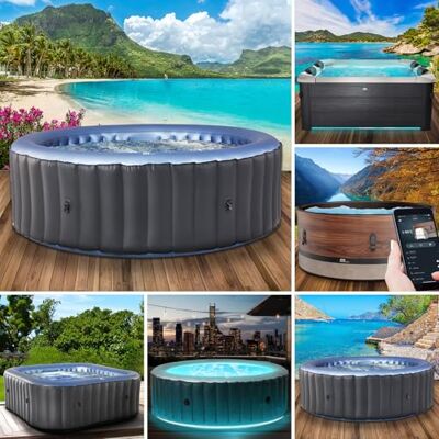 BRAST Whirlpool aufblasbar MSpa 4-8 Personen viele Modelle rund & eckig Ø 125-224cm, In- Outdoor Pool, bis zu 144 Massagedüsen, inkl. Aufblasfunktion, Abdeckung, Timer, Heizung Bergen 4 BRAST Whirlpool aufblasbar MSpa 4-8 Personen viele Modelle rund & eckig Ø 125-224cm, In- Outdoor Pool, bis zu 144 Massagedüsen, inkl. Aufblasfunktion, Abdeckung, Timer, Heizung Bergen 4