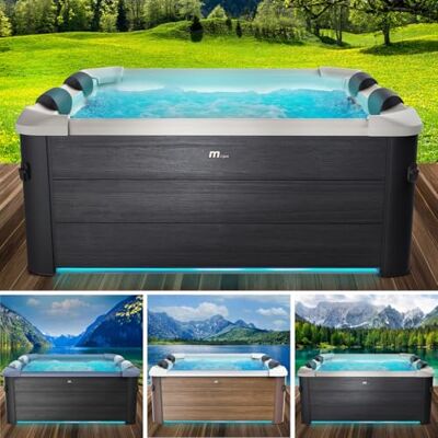 BRAST Whirlpool MSpa Frame Oslo Sapphire & Amber mit Fester Außenwand 160x160x65cm 180x180x65cm, 5 Modelle, LED-Beleuchtung, 6 Personen, Ganzjähriger Einsatz Winterfest Oslo Aero Plus BRAST Whirlpool MSpa Frame Oslo Sapphire & Amber mit Fester Außenwand 160x160x65cm 180x180x65cm, 5 Modelle, LED-Beleuchtung, 6 Personen, Ganzjähriger Einsatz Winterfest Oslo Aero Plus