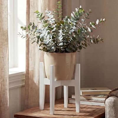 Mendler Bambus Pflanzenständer HWC-Q31, Blumenständer Blumentopfständer Blumenhalter, verstellbar 30x27-37cm weiß Mendler Bambus Pflanzenständer HWC-Q31, Blumenständer Blumentopfständer Blumenhalter, verstellbar 30x27-37cm weiß