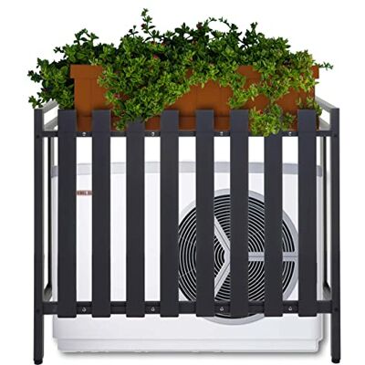 Mendler Verkleidung für Klimaanlage/Wärmepumpe HWC-K58 80x90x39cm grau Abdeckung, Schutzgitter, Pflanzenregal, Metall Mendler Verkleidung für Klimaanlage/Wärmepumpe HWC-K58 80x90x39cm grau Abdeckung, Schutzgitter, Pflanzenregal, Metall