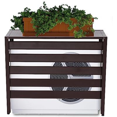 Mendler Alu Verkleidung für Klimaanlage/Wärmepumpe HWC-K59 Metall braun Abdeckung, Schutzgitter, Pflanzenregal, 73x90x38cm Mendler Alu Verkleidung für Klimaanlage/Wärmepumpe HWC-K59 Metall braun Abdeckung, Schutzgitter, Pflanzenregal, 73x90x38cm