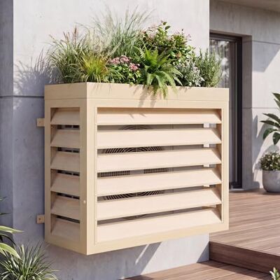 Mendler Verkleidung für Klimaanlage/Wärmetauscher HWC-O43 Eiche-Optik Abdeckung, Metall, 80x97x38cm, mit Pflanzkasten Mendler Verkleidung für Klimaanlage/Wärmetauscher HWC-O43 Eiche-Optik Abdeckung, Metall, 80x97x38cm, mit Pflanzkasten