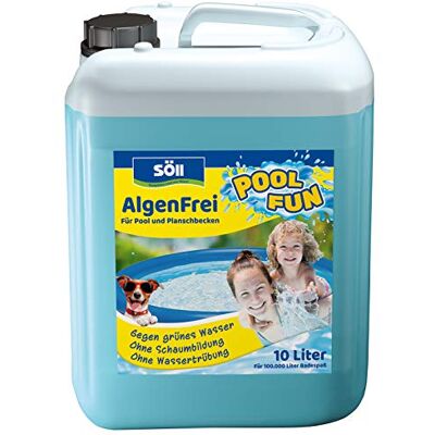 Söll 80425 AlgenFrei Pool Fun, 10 l flüssiges Reinigungsmittel zur Algenentfernung im Pool, Planschbecken, Schwimmbad, Kinderbecken, Swimmingpool, Whirlpool Söll 80425 AlgenFrei Pool Fun, 10 l flüssiges Reinigungsmittel zur Algenentfernung im Pool, Planschbecken, Schwimmbad, Kinderbecken, Swimmingpool, Whirlpool