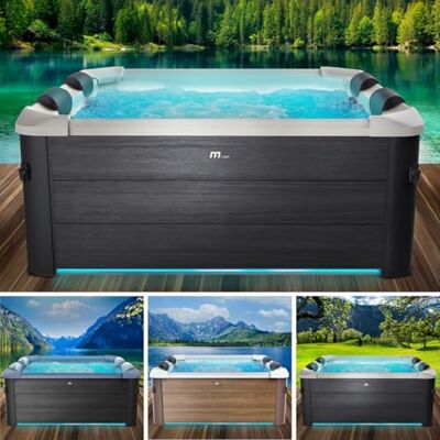 BRAST Whirlpool MSpa Frame Oslo Sapphire & Amber mit Fester Außenwand 160x160x65cm 180x180x65cm, 5 Modelle, LED-Beleuchtung, 6 Personen, Ganzjähriger Einsatz Winterfest Oslo BRAST Whirlpool MSpa Frame Oslo Sapphire & Amber mit Fester Außenwand 160x160x65cm 180x180x65cm, 5 Modelle, LED-Beleuchtung, 6 Personen, Ganzjähriger Einsatz Winterfest Oslo