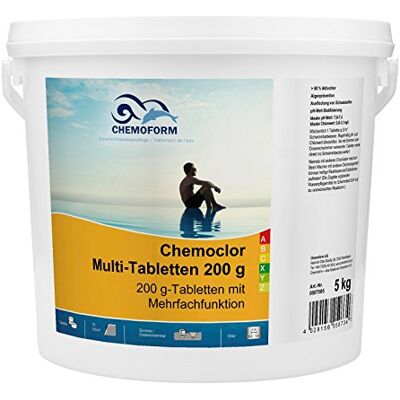Chemoform Chemoclor Multi-Tabletten (200 g) mit Mehrfachfunktion 5 Kilo Chemoform Chemoclor Multi-Tabletten (200 g) mit Mehrfachfunktion 5 Kilo