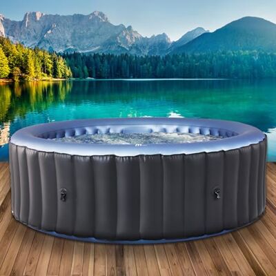 BRAST Whirlpool aufblasbar MSpa 4-8 Personen viele Modelle rund & eckig Ø 125-224cm, In- Outdoor Pool, bis zu 144 Massagedüsen, inkl. Aufblasfunktion, Abdeckung, Timer, Heizung Bergen 6 BRAST Whirlpool aufblasbar MSpa 4-8 Personen viele Modelle rund & eckig Ø 125-224cm, In- Outdoor Pool, bis zu 144 Massagedüsen, inkl. Aufblasfunktion, Abdeckung, Timer, Heizung Bergen 6