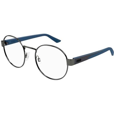 Puma Brille mit Sehstärke für Unisex optional mit Sonnenbrillentönung oder Blaulichtfilter, Rund, gefertigt aus Metall, Modell: PU0433O (inklusive Brillenetui) Puma Brille mit Sehstärke für Unisex optional mit Sonnenbrillentönung oder Blaulichtfilter, Rund, gefertigt aus Metall, Modell: PU0433O (inklusive Brillenetui)