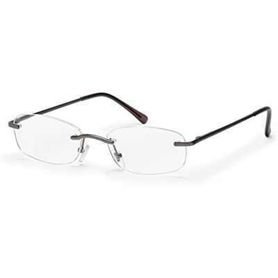 FILTRAL Randlose Lesebrille/Rahmenlose Unisex Lesehilfe mit Federbügeln für Damen & Herren in anthrazit matt / +1,00 dpt. F4537056 FILTRAL Randlose Lesebrille/Rahmenlose Unisex Lesehilfe mit Federbügeln für Damen & Herren in anthrazit matt / +1,00 dpt. F4537056