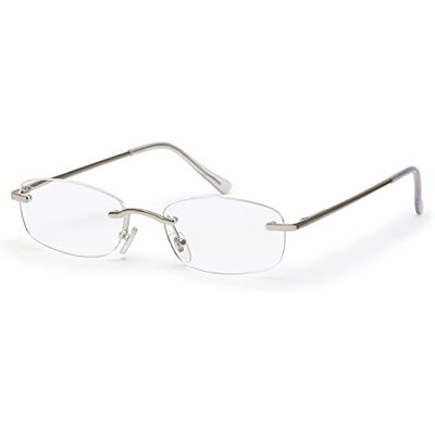 FILTRAL Randlose Lesebrille/Rahmenlose Unisex Lesehilfe mit Federbügeln für Damen & Herren in silber matt / + 1,50 dpt. F4538356 FILTRAL Randlose Lesebrille/Rahmenlose Unisex Lesehilfe mit Federbügeln für Damen & Herren in silber matt / + 1,50 dpt. F4538356