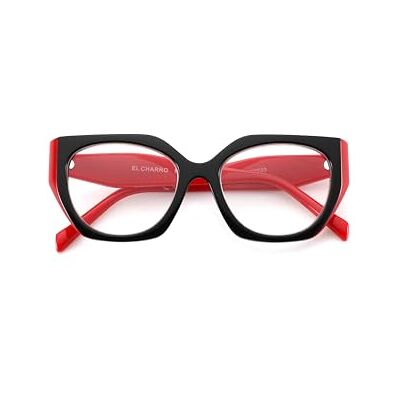 CHARRO Unisex EL Reading Glasses, Schwarz-Rot, 1.5 CHARRO Unisex EL Reading Glasses, Schwarz-Rot, 1.5