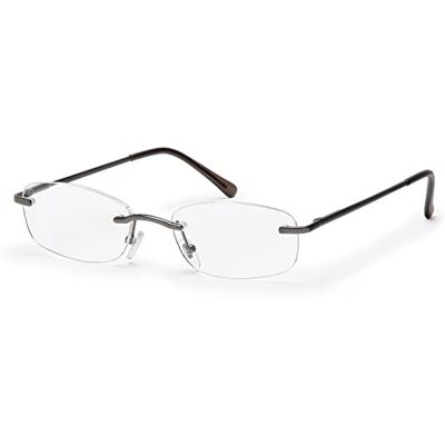 FILTRAL Randlose Lesebrille/Rahmenlose Unisex Lesehilfe mit Federbügeln für Damen & Herren in anthrazit matt / +3,00 dpt. F4537436 FILTRAL Randlose Lesebrille/Rahmenlose Unisex Lesehilfe mit Federbügeln für Damen & Herren in anthrazit matt / +3,00 dpt. F4537436
