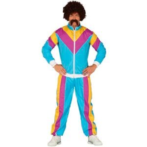 FIESTAS GUIRCA Erwachsenen Kostüm Gymnastik Mann (54-56/XL) Jacke und Hose Sport- und 80er Jahre Kostüme für Partys und Events Ideal für Feiern und Karneval Blau und Lila FIESTAS GUIRCA Erwachsenen Kostüm Gymnastik Mann (54-56/XL) Jacke und Hose Sport- und 80er Jahre Kostüme für Partys und Events Ideal für Feiern und Karneval Blau und Lila