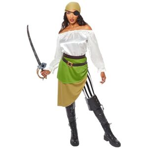 amscan (PKT) (9910577) Adult Ladies Deluxe Shipmate Pirate Costume (UK 12-14) amscan (PKT) (9910577) Adult Ladies Deluxe Shipmate Pirate Costume (UK 12-14)