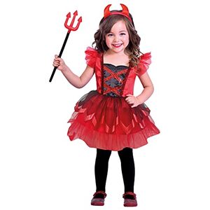 amscan (PKT) (9911948) Kind Mädchen Little Devil (3–4 Jahre), Rot amscan (PKT) (9911948) Kind Mädchen Little Devil (3–4 Jahre), Rot