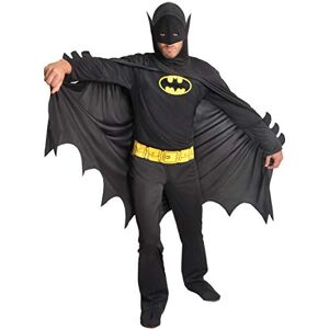 Ciao Batman Dark Knight costume disguise adult official DC Comics (Size XL), Schwarz Ciao Batman Dark Knight costume disguise adult official DC Comics (Size XL), Schwarz