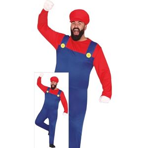 FIESTAS GUIRCA Roter Klempner Held Karneval Kostüm Herren – inkl. Rote Mütze und Super Mechaniker Overall – Comics Film Superheld Herren Kostüm Karneval Fasching Größe XL 54-56 FIESTAS GUIRCA Roter Klempner Held Karneval Kostüm Herren – inkl. Rote Mütze und Super Mechaniker Overall – Comics Film Superheld Herren Kostüm Karneval Fasching Größe XL 54-56