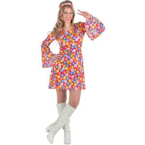 Boland Hippie Kostüm für Damen, Kostümset mit Kleid und Stirnband für Karneval und Mottoparty, 70er Jahre, Flower Power Boland Hippie Kostüm für Damen, Kostümset mit Kleid und Stirnband für Karneval und Mottoparty, 70er Jahre, Flower Power