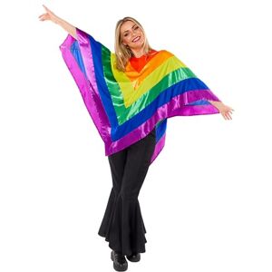 amscan 9918543 Unisex Rainbow Poncho Adults Festival Fancy Dress Costume One Size amscan 9918543 Unisex Rainbow Poncho Adults Festival Fancy Dress Costume One Size