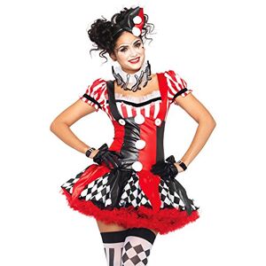 LEG AVENUE LegAvenue 83929 Harlequin Clown Damen Kostüm, Größe S (Schwarz Rot) LEG AVENUE LegAvenue 83929 Harlequin Clown Damen Kostüm, Größe S (Schwarz Rot)