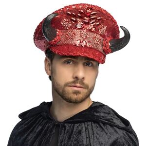 Boland 97093 Teufel Mütze mit Pailletten, Hut mit Hörnern für Kostüme, Halloween, Karneval oder Mottoparty, Teufelskostüm Boland 97093 Teufel Mütze mit Pailletten, Hut mit Hörnern für Kostüme, Halloween, Karneval oder Mottoparty, Teufelskostüm