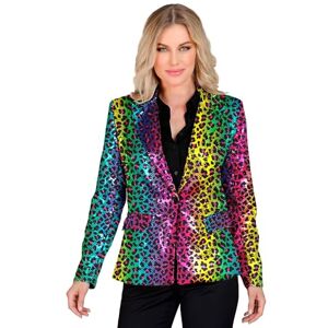 W WIDMANN MILANO Party Fashion Pailletten Blazer Damen, funkelndes Jackett, für Karneval, Festival, Mottoparty, XL, Regenbogenfarben Leopard W WIDMANN MILANO Party Fashion Pailletten Blazer Damen, funkelndes Jackett, für Karneval, Festival, Mottoparty, XL, Regenbogenfarben Leopard