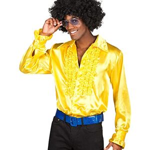 Boland Disco Hemd mit Rüschen, Gelb, für Herren, Kostüm, Party Shirt, Schlagermove, 70er Jahre, Mottoparty, Karneval Boland Disco Hemd mit Rüschen, Gelb, für Herren, Kostüm, Party Shirt, Schlagermove, 70er Jahre, Mottoparty, Karneval