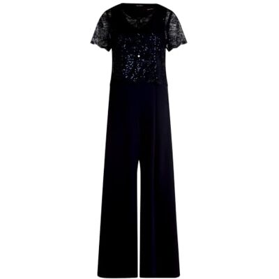 Vera Mont Damen Hosenanzug mit Bundfalten 42, Night Sky Vera Mont Damen Hosenanzug mit Bundfalten 42, Night Sky