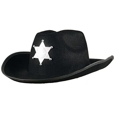 Henbrandt Smiffys Sheriff-Hut mit Abzeichen, One Size, Schwarz Henbrandt Smiffys Sheriff-Hut mit Abzeichen, One Size, Schwarz
