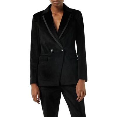 Comma Samt-Blazer mit Satin-Details Comma Samt-Blazer mit Satin-Details