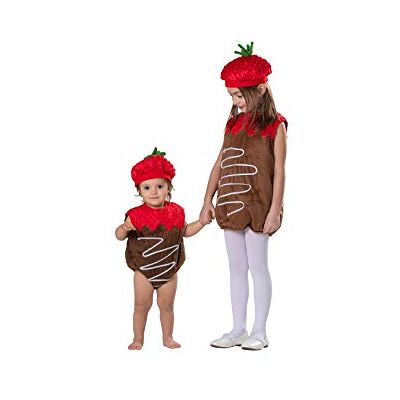 Dress Up America Erdbeer Kostüm Kinder – Schokoladen Erdbeere Verkleidung mit Tunika & Hut – Süßes Halloween Karneval Kostüm für Babys & Kleinkinder Dress Up America Erdbeer Kostüm Kinder – Schokoladen Erdbeere Verkleidung mit Tunika & Hut – Süßes Halloween Karneval Kostüm für Babys & Kleinkinder