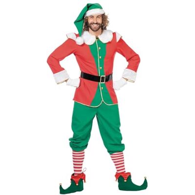 PARTY DISCOUNT NEU Herren-Kostüm Weihnachtself, rot-grün Verschiedene Größen PARTY DISCOUNT NEU Herren-Kostüm Weihnachtself, rot-grün Verschiedene Größen